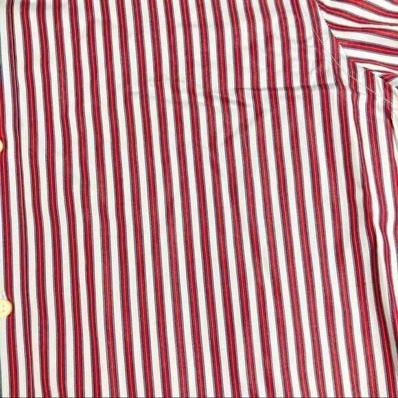 Taylorbyrd Shirt Men's Sz.L Red/Blue/Yellow‎ Striped Button Down Dressy Preppy - Picture 2 of 6